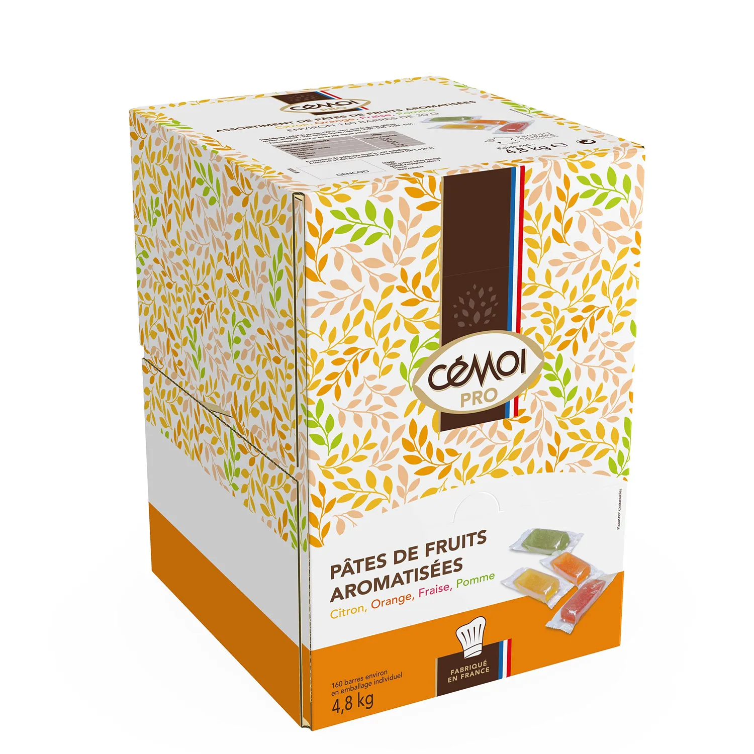Cémoi Pâtes de fruits orange confiserie 1,2 kg assortiment fruité
