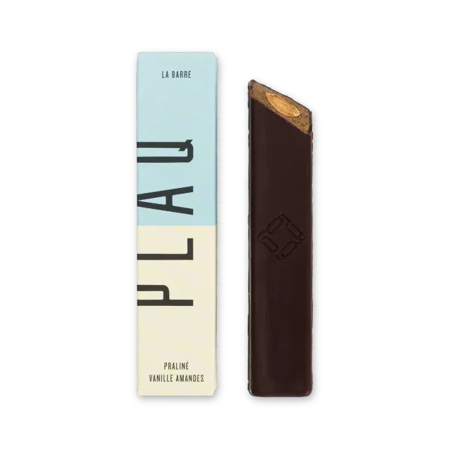 PLAQ Barre vanille praliné amandes noir