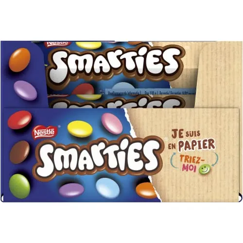 Smarties Tubes billes lait 24x38 g pur beurre cacao