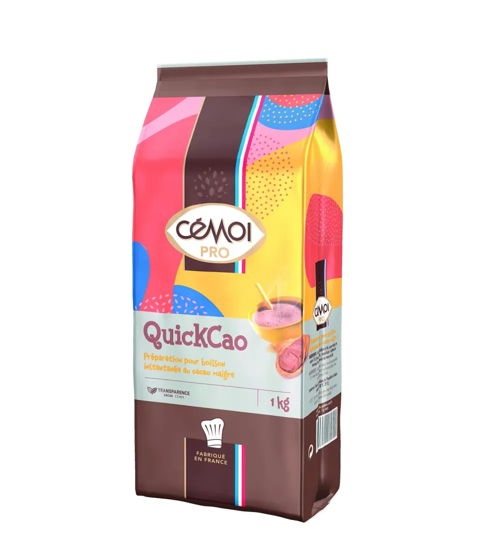 Cémoi Quickcao chocolat en poudre 10 x 1 kg 15% cacao