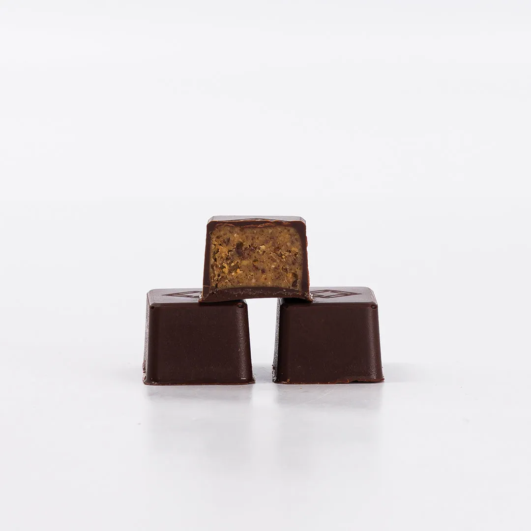 Plaq Mix 2 pralinés boîte 16 bonbons chocolat noir