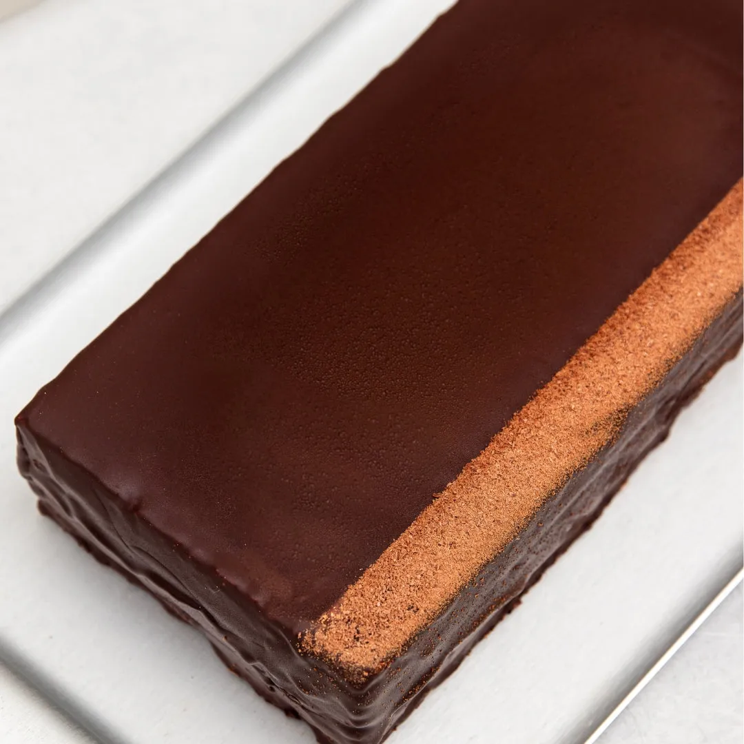 Plaq bûche chocolat noisettes citron 6 personnes