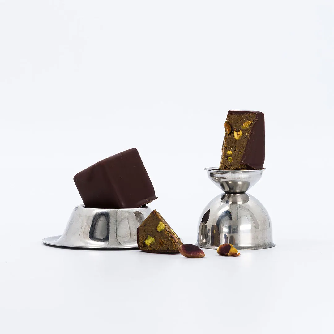 PLAQ 4 rochers noir praliné noisettes pistaches