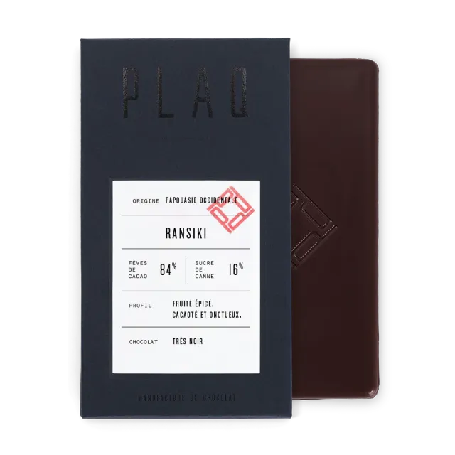 PLAQ Très Noir Ransiki 84% tablette chocolat intense