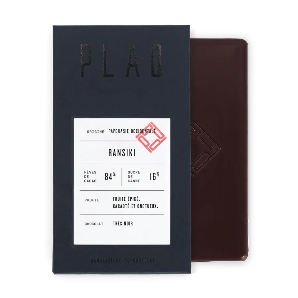 PLAQ Très Noir Ransiki 84% tablette chocolat intense